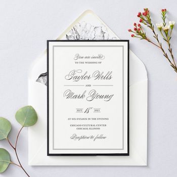 Black Tie Wedding Invitation | Paper Source